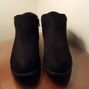 Journee Collection Black "Suede" Booties